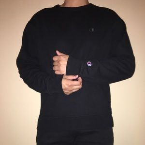 Black Champion Crewneck